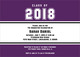 Purple Class Of Graduation Invitations Image 4 of 5